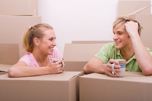 House removalists preparing for a move in South Kensington