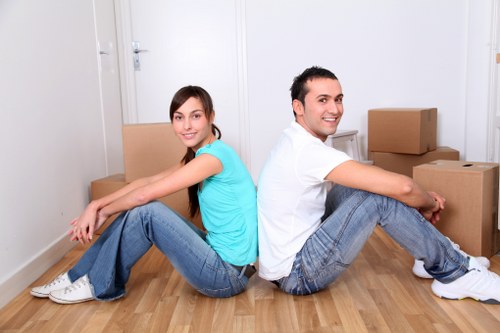 Professional removal truck service in action